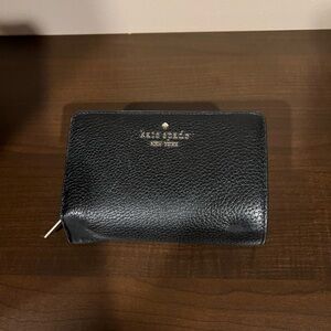 Kate Spade Black Textured Leather Wallet